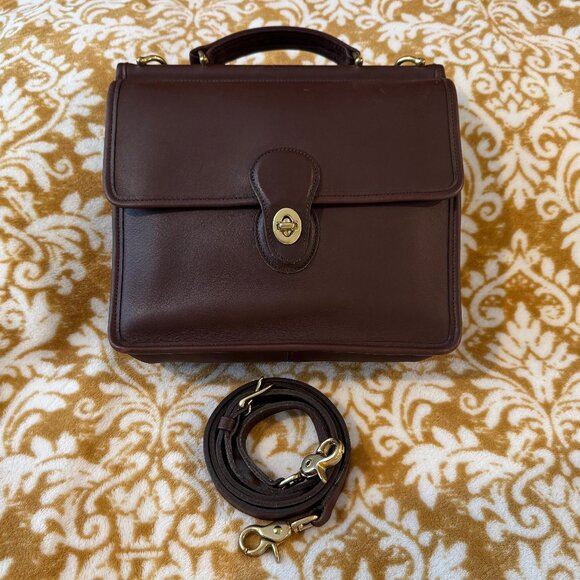 1990's Vintage Coach Willis Bag, Style P-9927, Mahogany - Picture 2 of 16